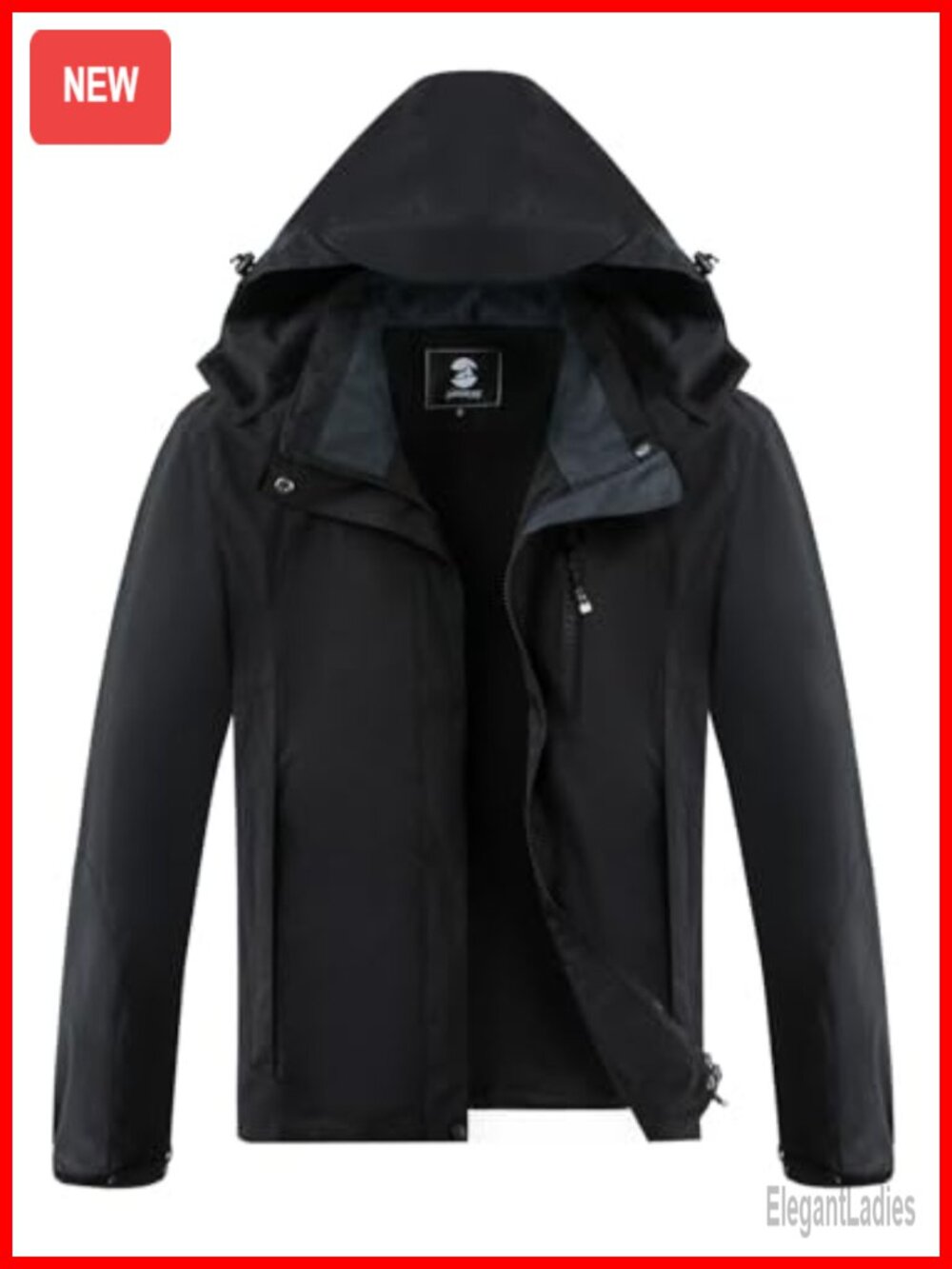 Lightweight Waterproof Rain Jacket with Removable Hood